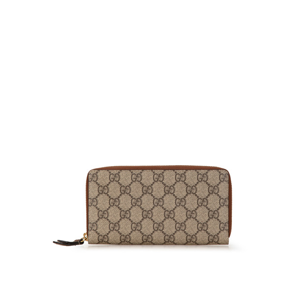 Pre-Loved Gucci GG Supreme Zip Around Long Wallet - Picture 1 of 8